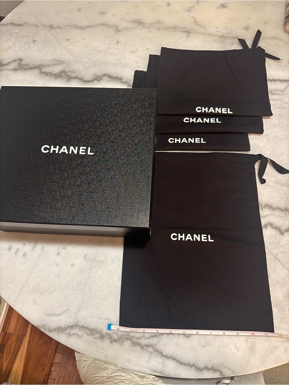 Chanel dust bag x 4 and 1 box